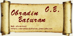 Obradin Baturan vizit kartica